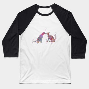 Cat and dog kissing Baseball T-Shirt